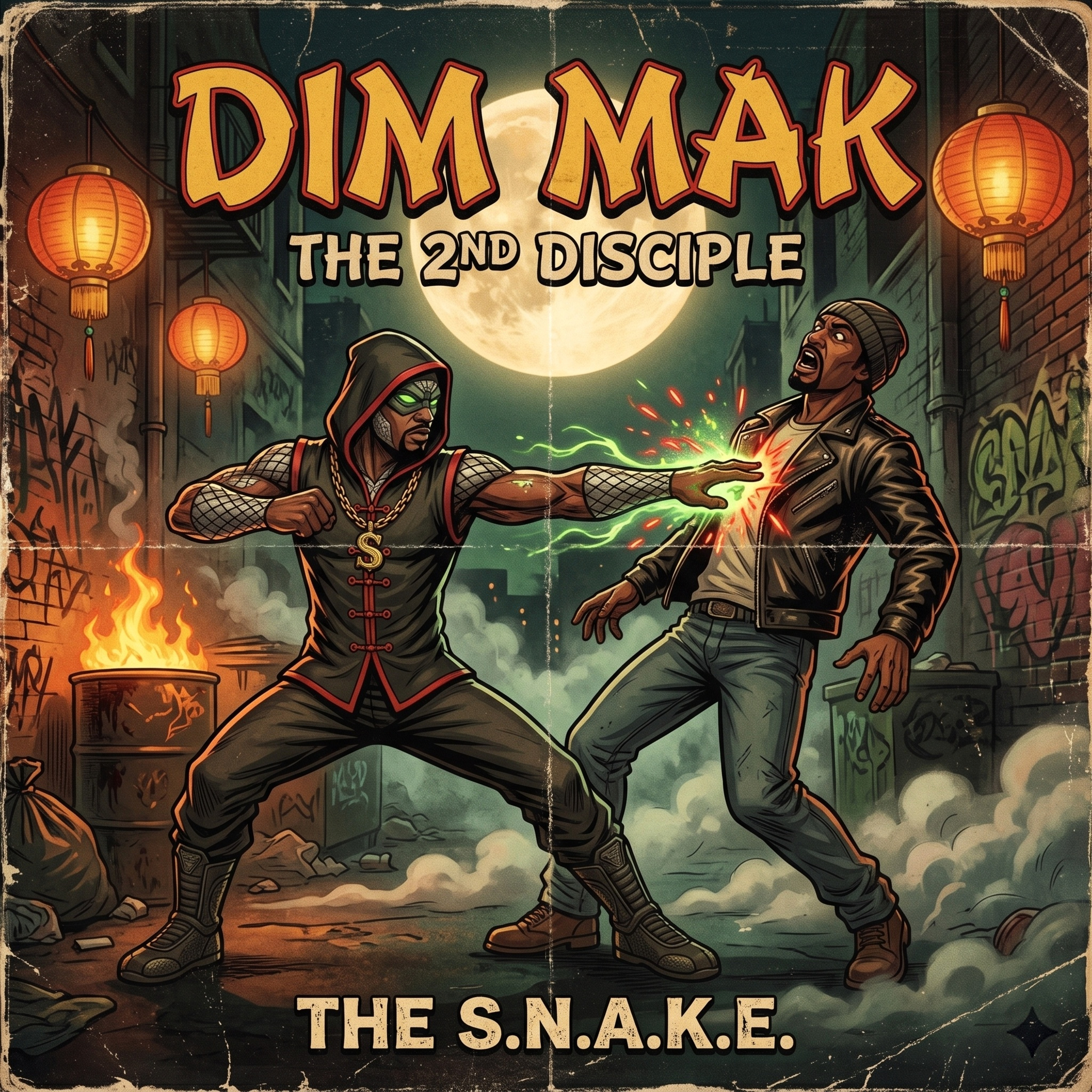 Track 03: Dim Mak Death Touch Single Cover Art featuring deadly pressure point art